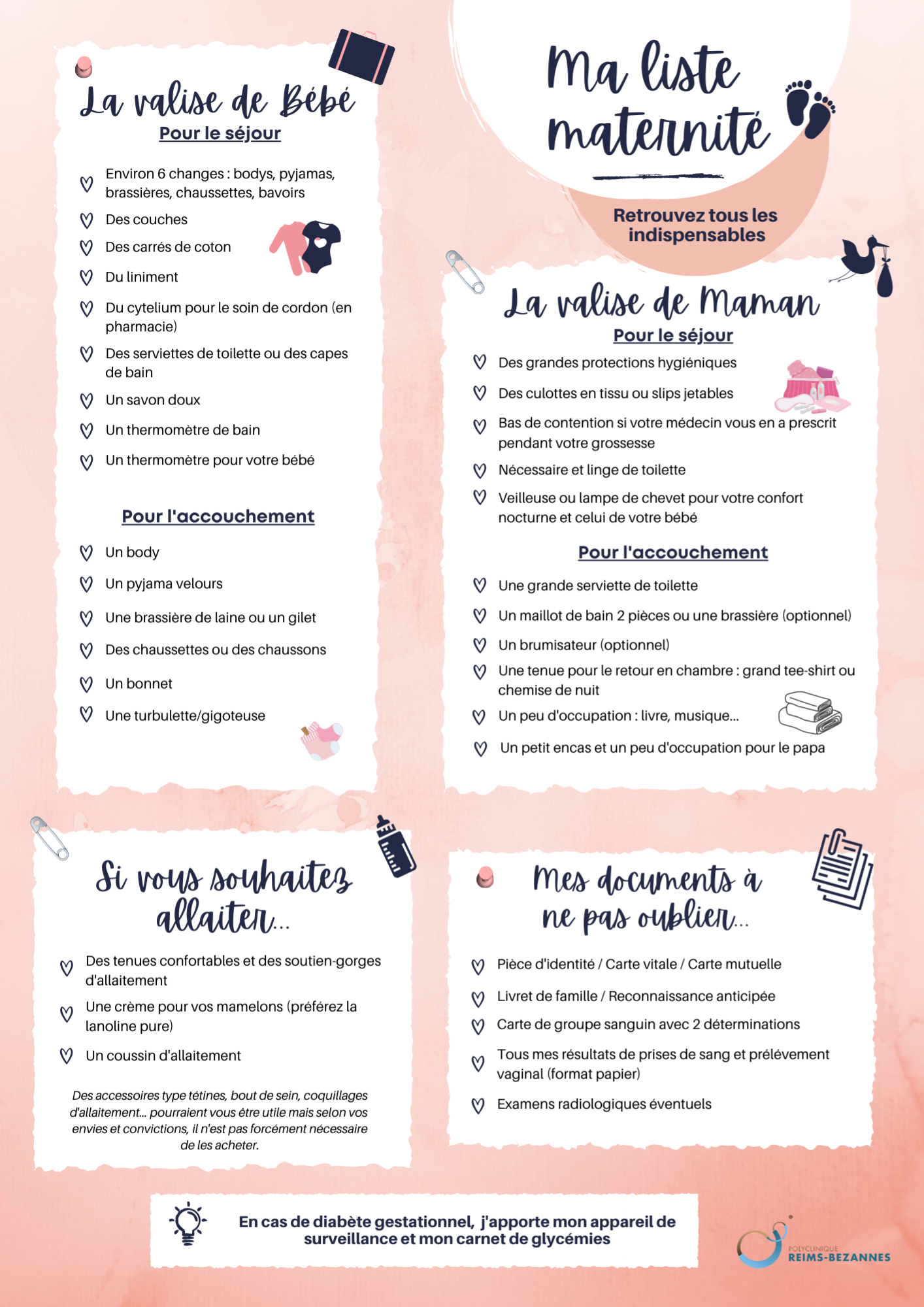 Votre liste pour la valise de maternité complète ⋆ Club Mamans